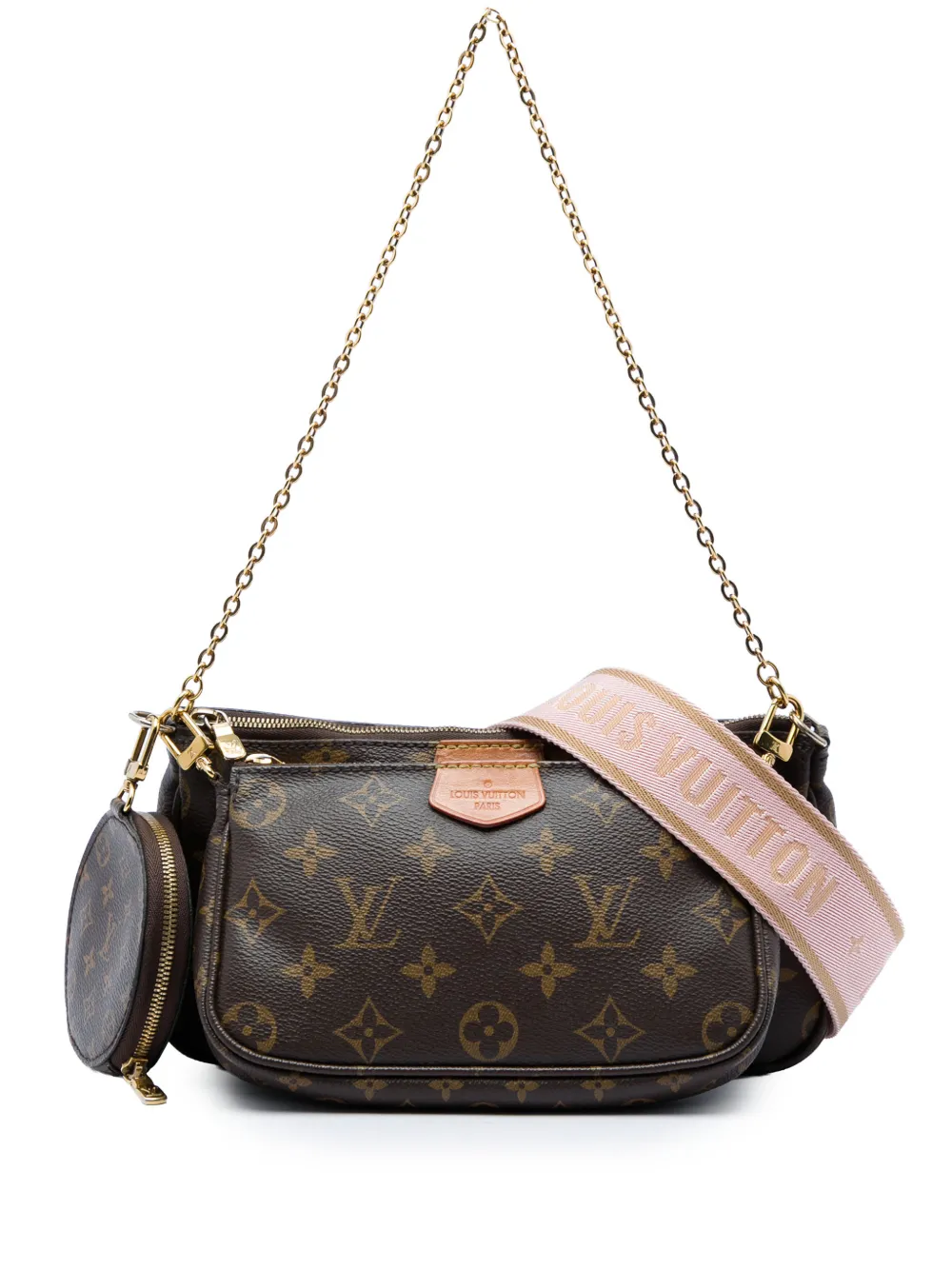 Louis Vuitton Pre-Owned 2019-2026 Multi Pochette Accessoires Satchel-Tasche mit Monogramm - Braun