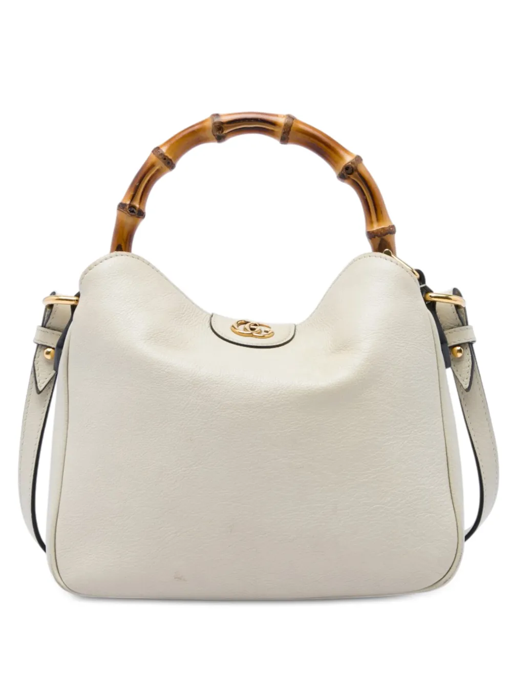 Gucci Pre-Owned 2016-2026 Small Calfskin Bamboo Diana satchel - Bianco