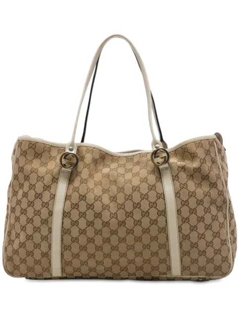 Gucci Pre-Owned 2016-2026 ラージ GGキャンバス ツインズ ハンドバッグ