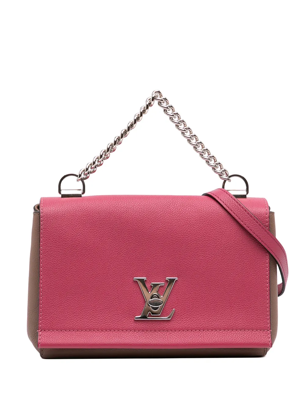 Louis Vuitton Pre-Owned 2021-2026 Bicolor Leather Lockme II BB satchel - Marrone