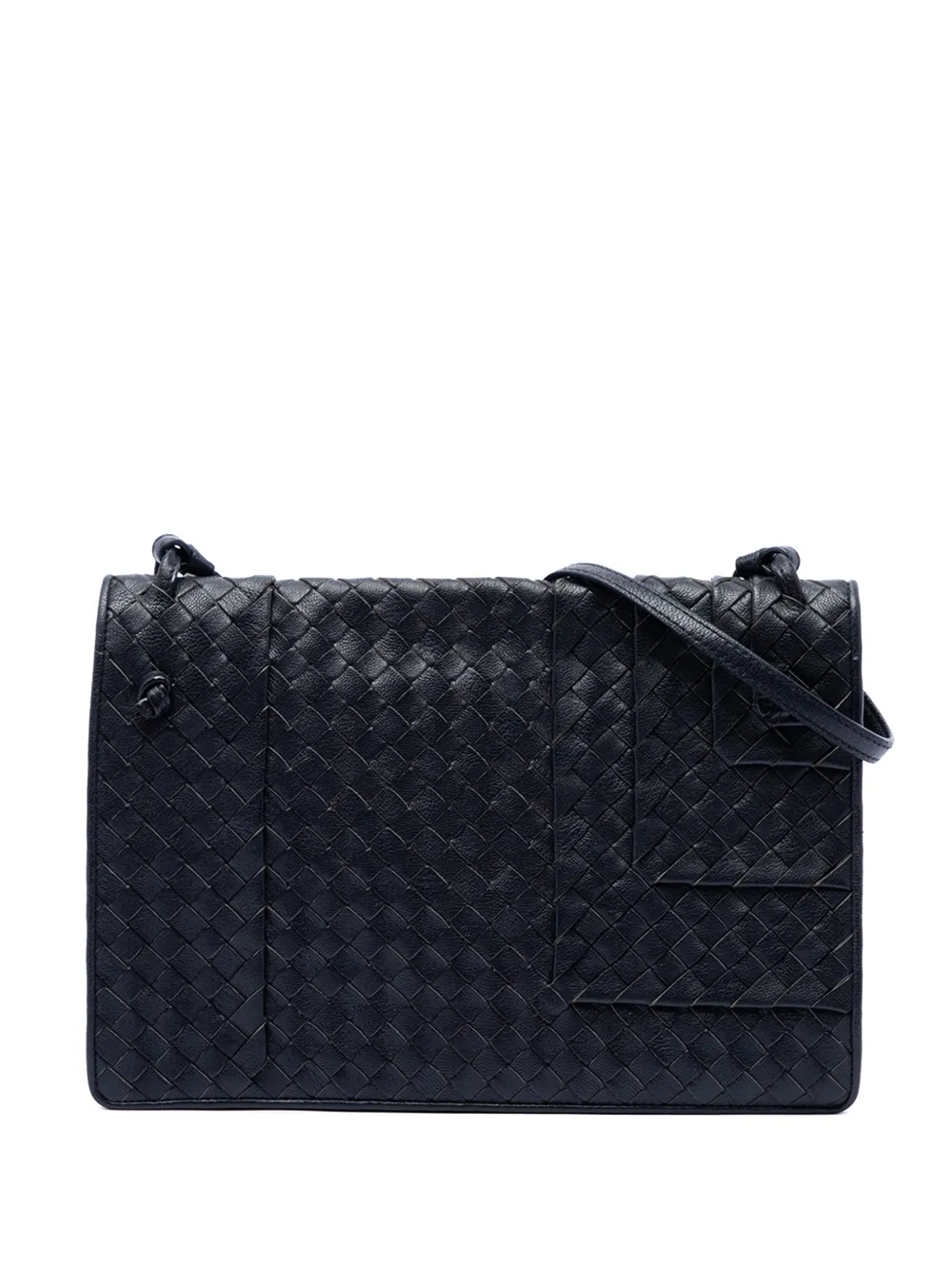 Bottega Veneta Pre-Owned 2010 Nappa Intrecciato Flap crossbody bag - Blu