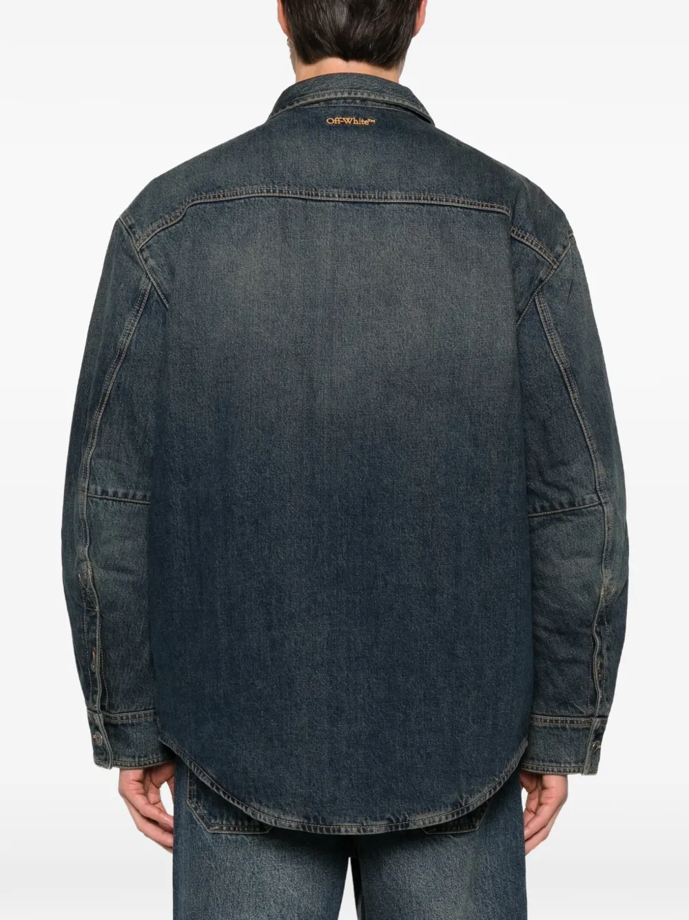 Off-White Poloshirt met rits Blauw