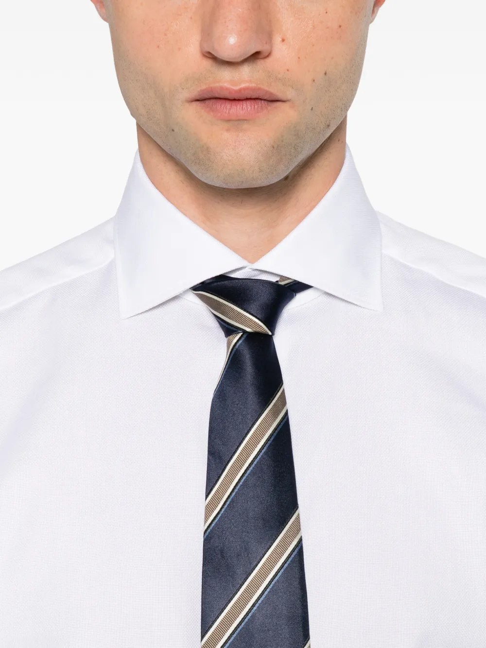 Zegna Overhemd met brede kraag Wit