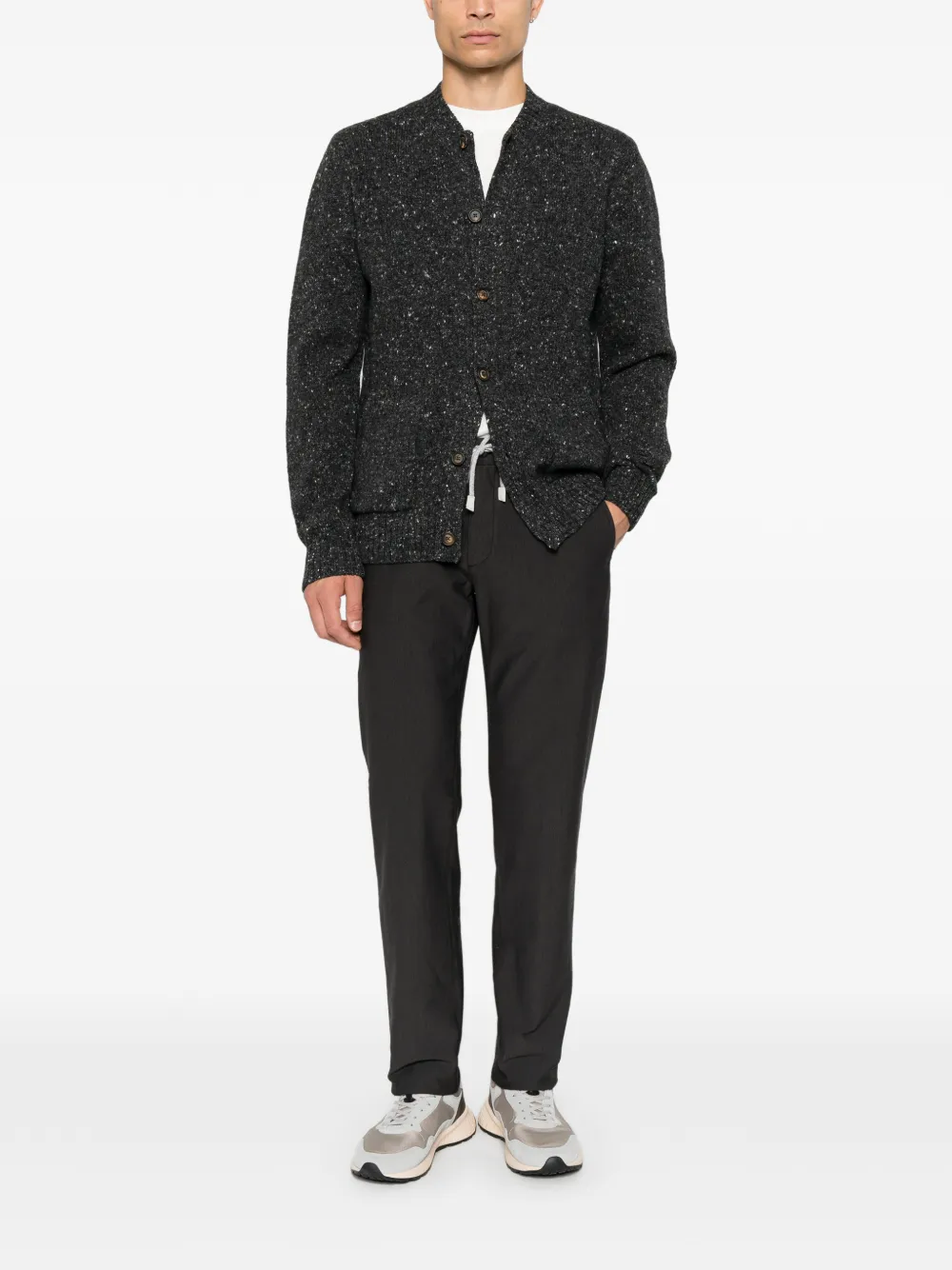 Eleventy Button-up vest Grijs