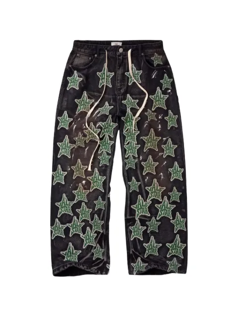 Vale Allstar star-patch straight-leg jeans