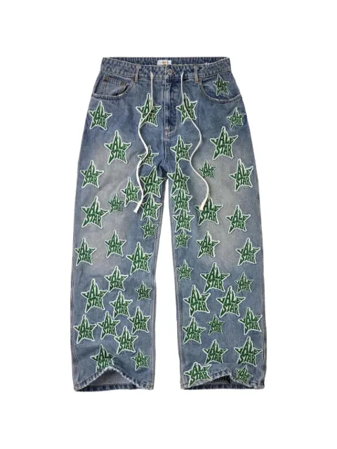 Vale Allstar star-patch straight-leg jeans