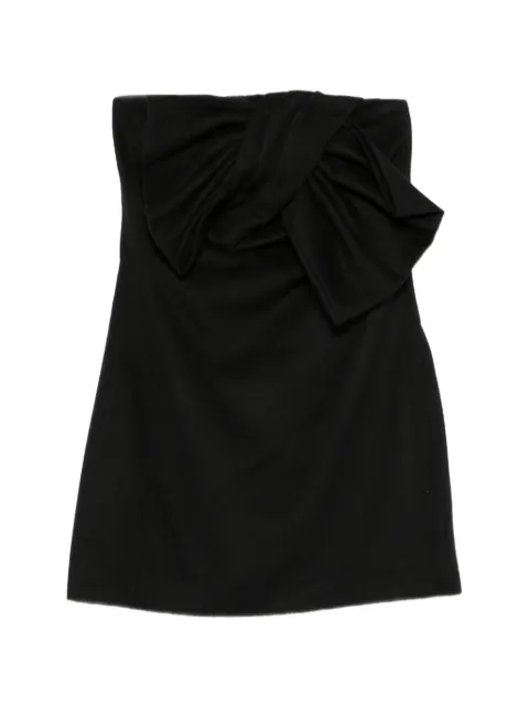 7 For All Mankind vestido corto strapless con detalle de moño