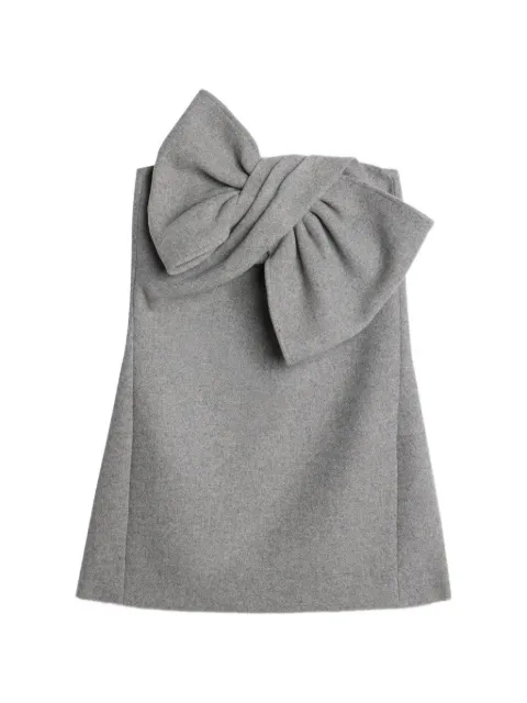 7 For All Mankind bow-detail strapless dress
