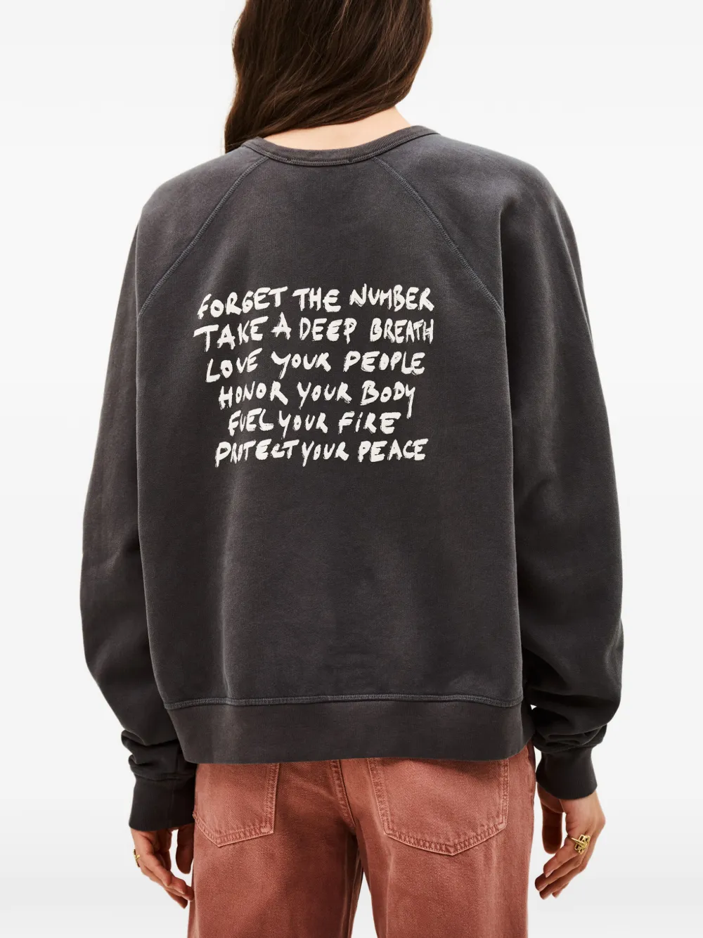 Ba&Sh Sweater met logoprint en raglan mouwen Grijs