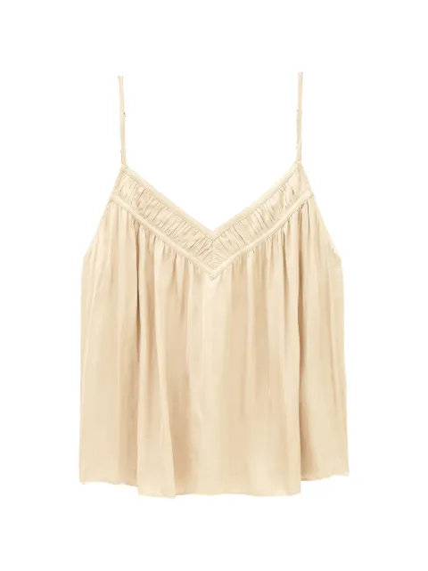 Ba&Sh blusa Clovis fruncida estilo camisola