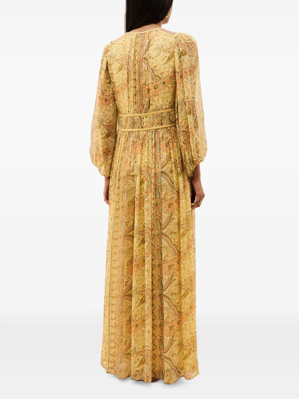 Ba&Sh Chana maxi-dress met paisley-print Geel