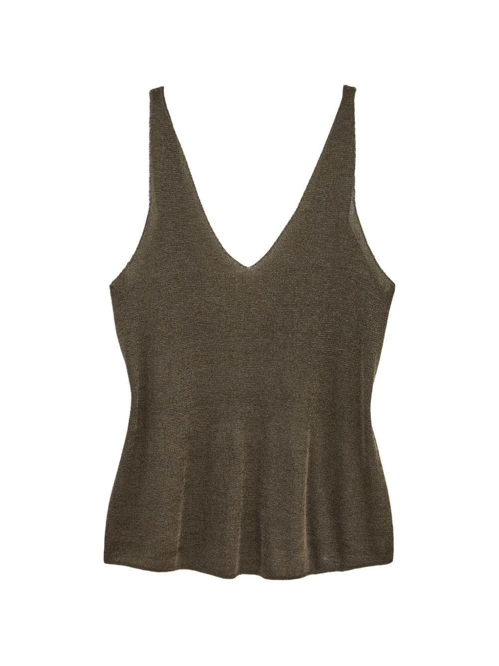 Ba&Sh Zuani V-neck knitted tank top - Verde