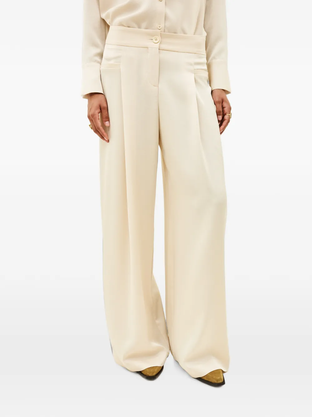 Ba&Sh Wallie pantalon met plooien Beige