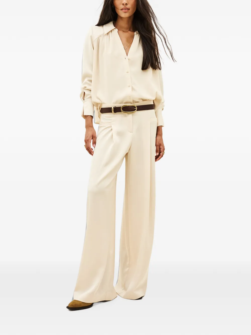 Ba&Sh Wallie pantalon met plooien Beige