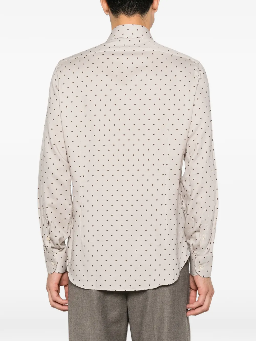 Eleventy Overhemd met stippen Beige