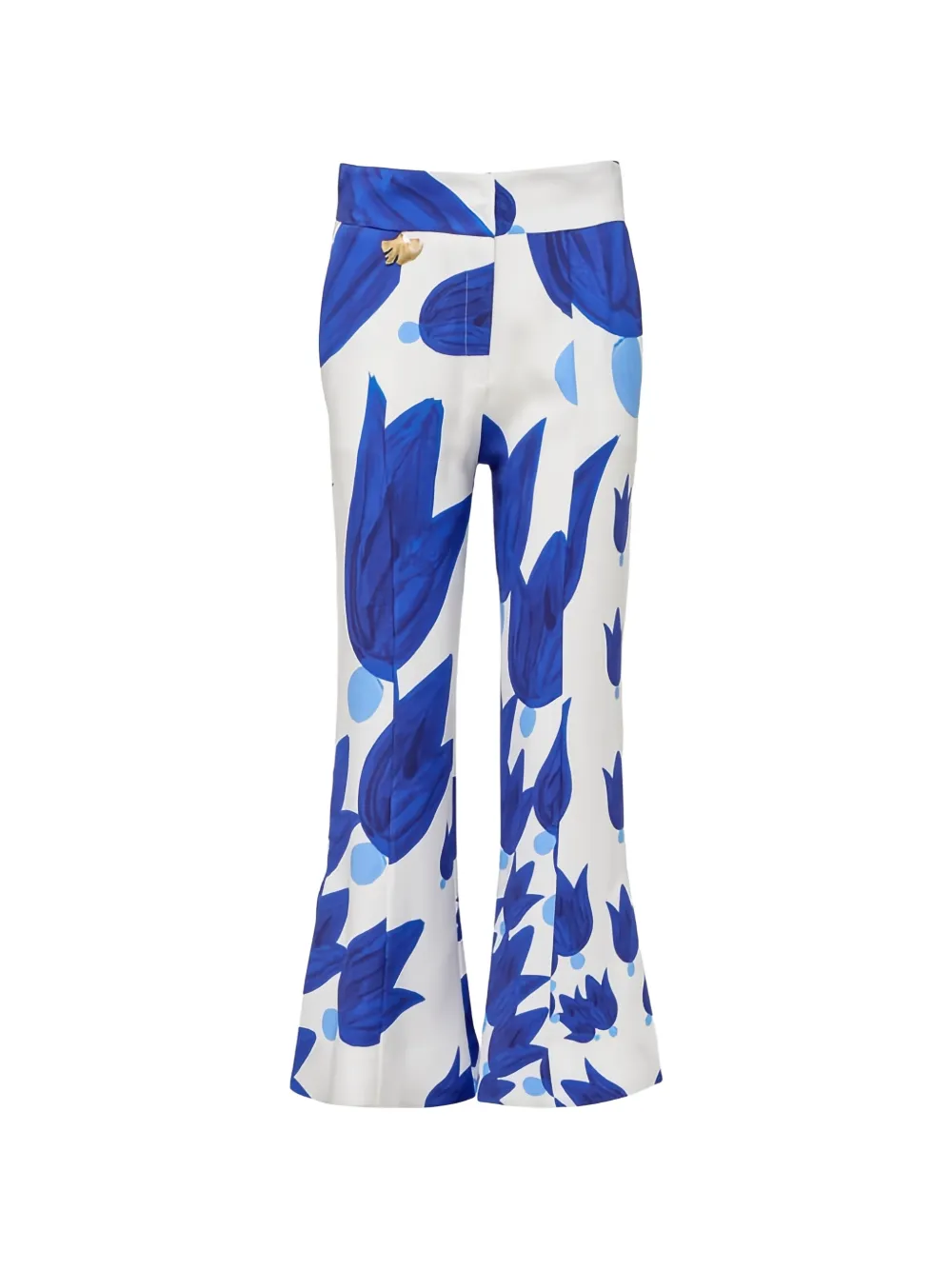 Themis Z Theano Sabra floral-print flared trousers