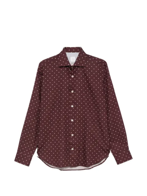 Eleventy polka-dot long-sleeve shirt