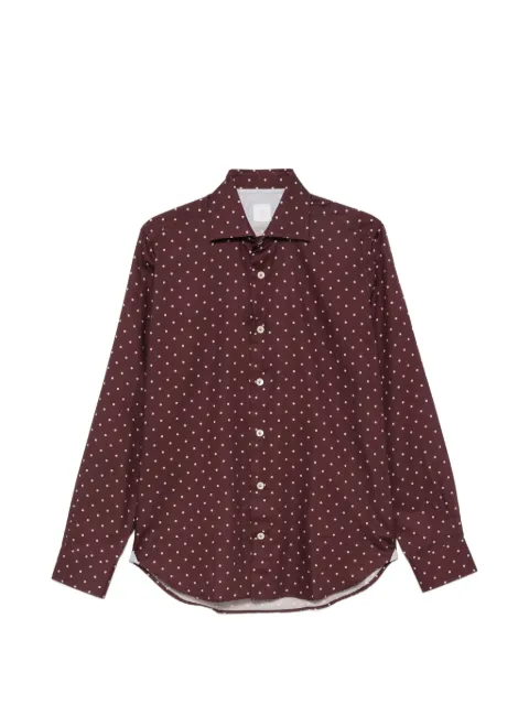 Eleventy polka-dot long-sleeve shirt