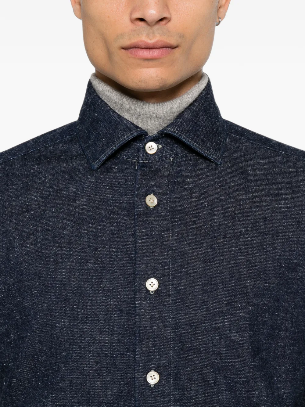 Eleventy Denim overhemd Blauw
