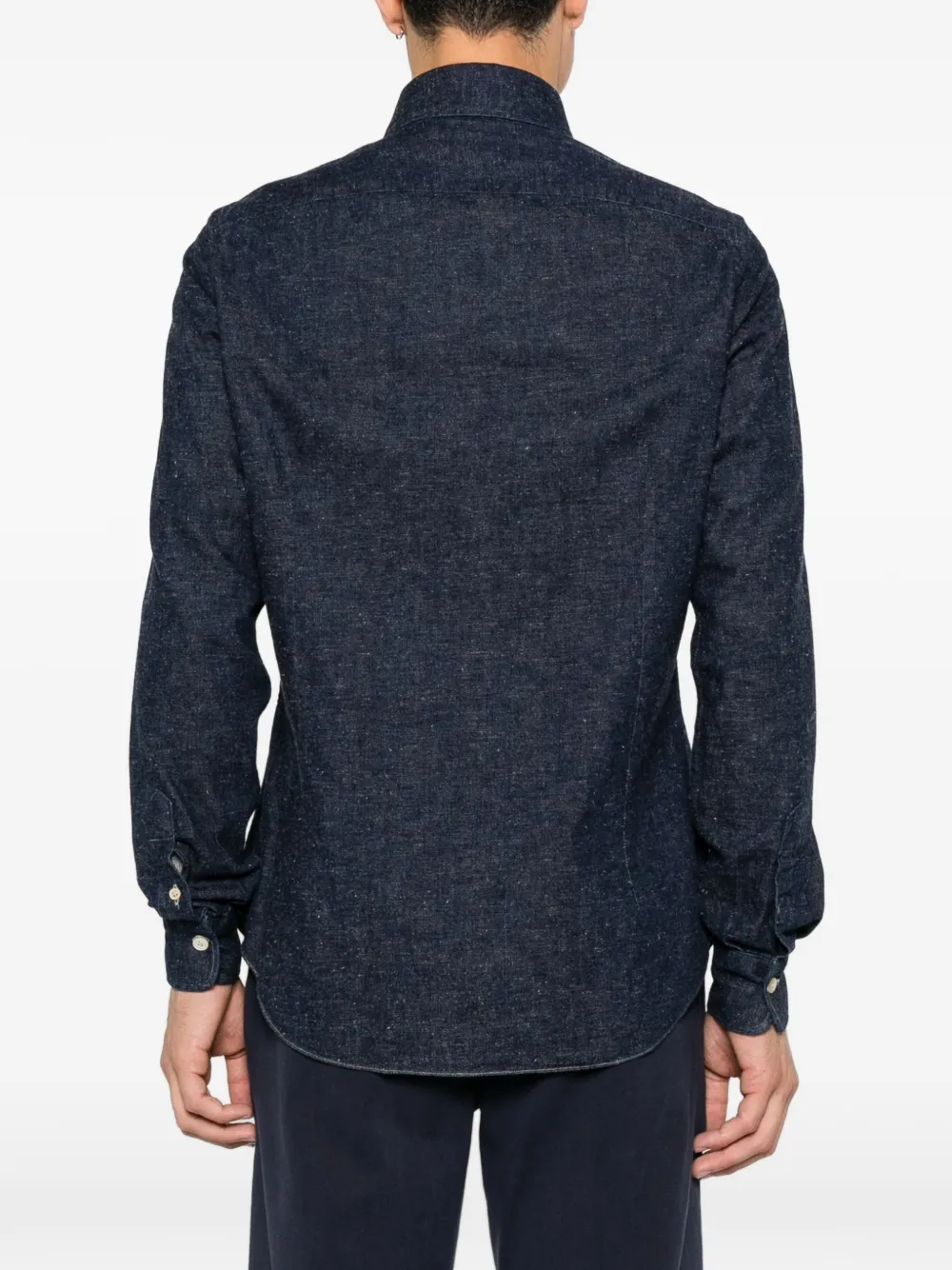 Eleventy Denim overhemd Blauw