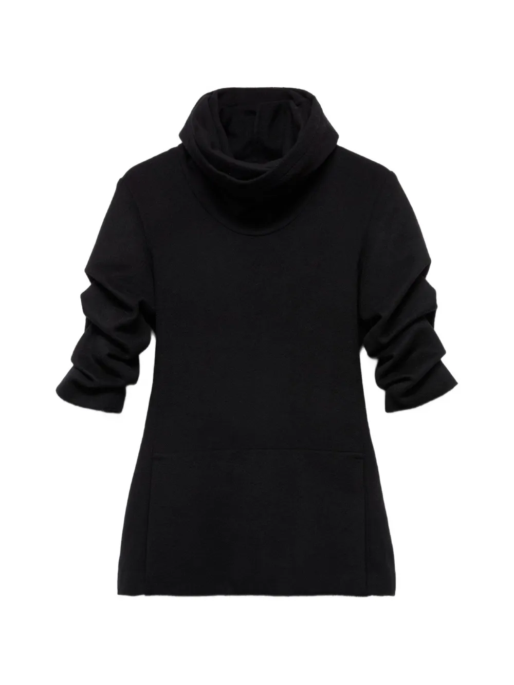 7 For All Mankind mini ruched high-neck dress