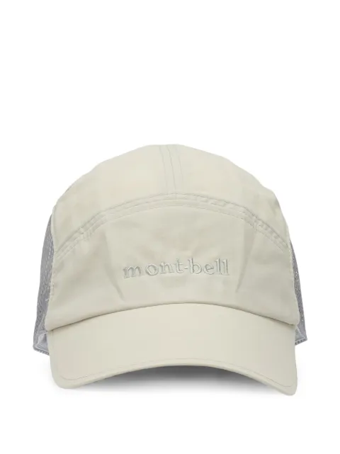Montbell gorra con logo bordado y paneles de malla
