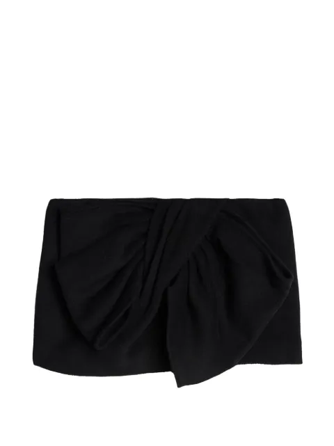 7 For All Mankind short bow-detailed mini skirt