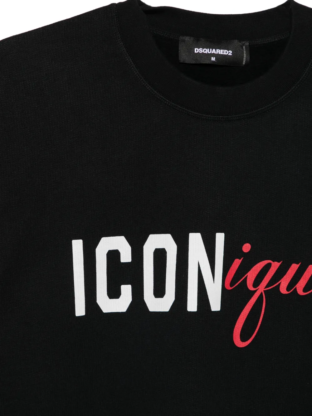 DSQUARED2 Iconique sweater met logoprint Zwart