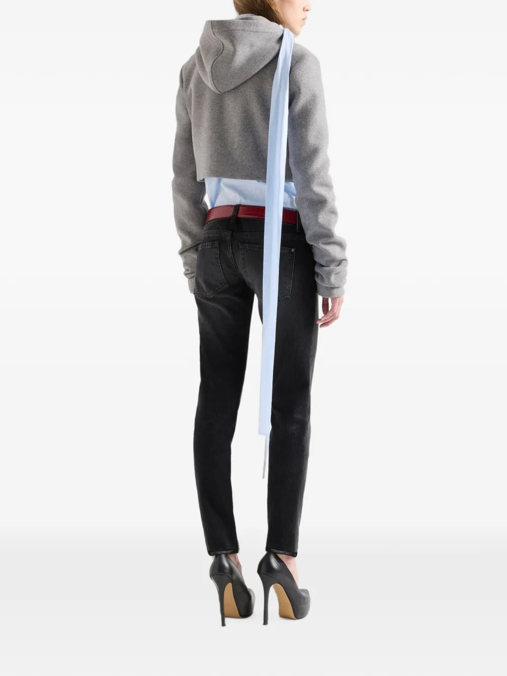 7 For All Mankind Jack met capuchon ruches op de mouwen en rits Grijs