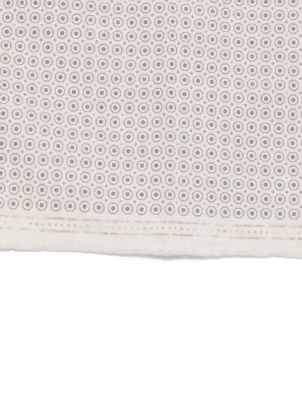 Eleventy Pochet met geometrische print Beige