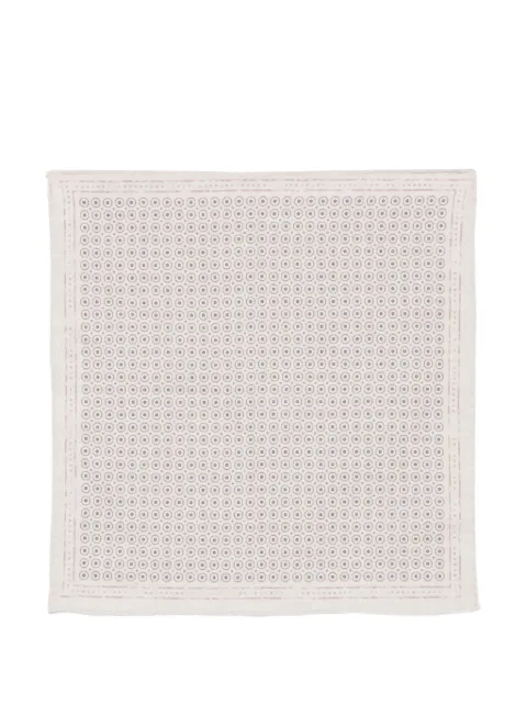 Eleventy geometric-print pocket square