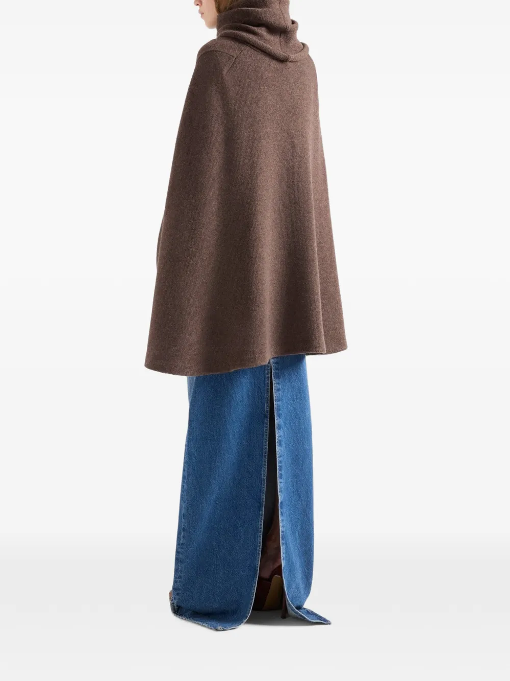 7 For All Mankind Trui met sjaalmouwen en hoge hals Bruin