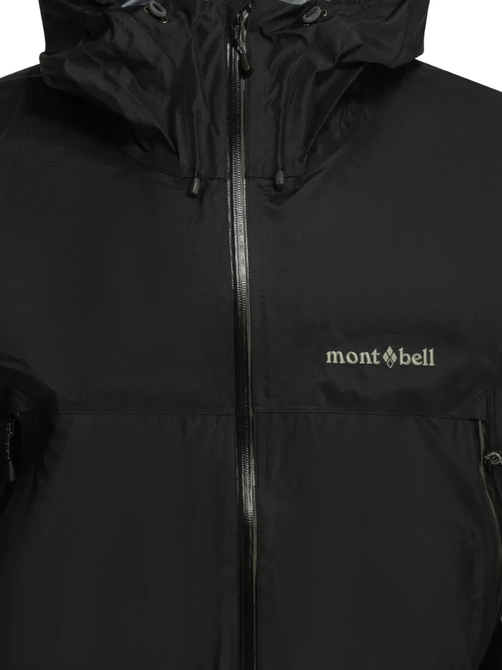 Montbell Rain Trekker jack met capuchon en logo-print Zwart