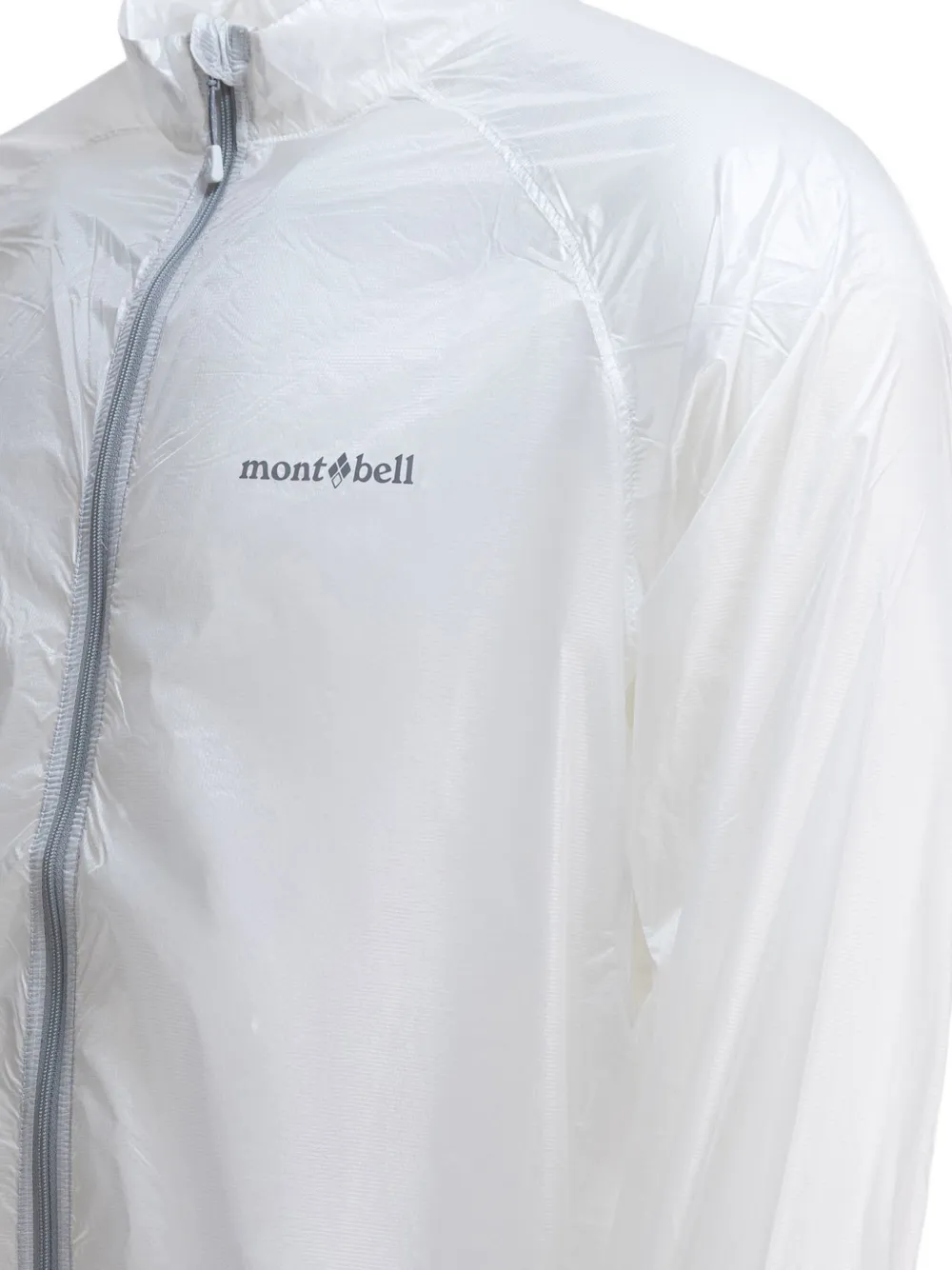 Montbell EX Light Wind jack met logo-print en rits Wit