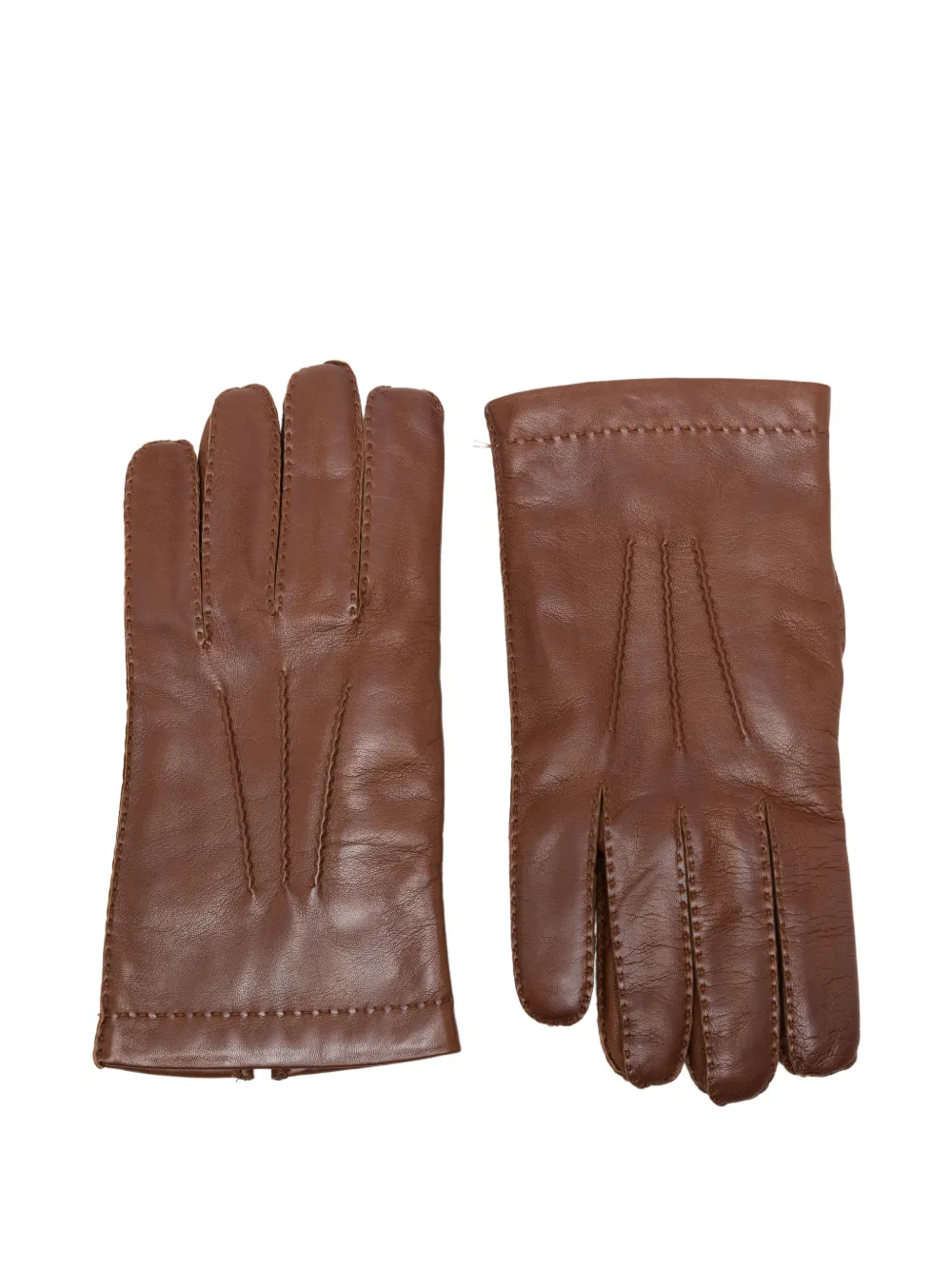 Eleventy stitched leather gloves | Brown | Image 1