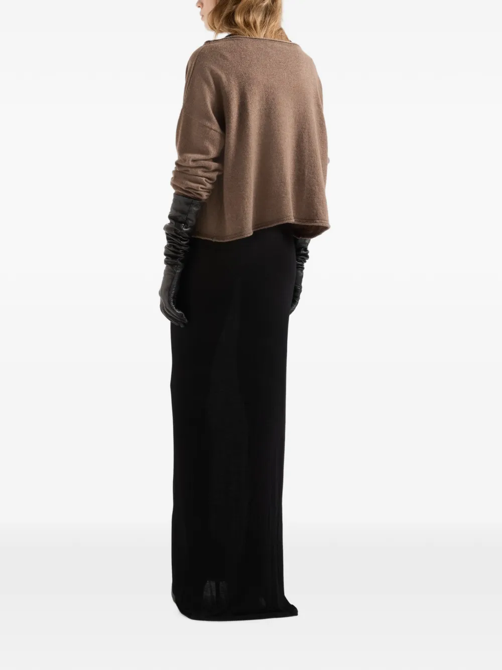 7 For All Mankind Cropped trui met boothals Bruin