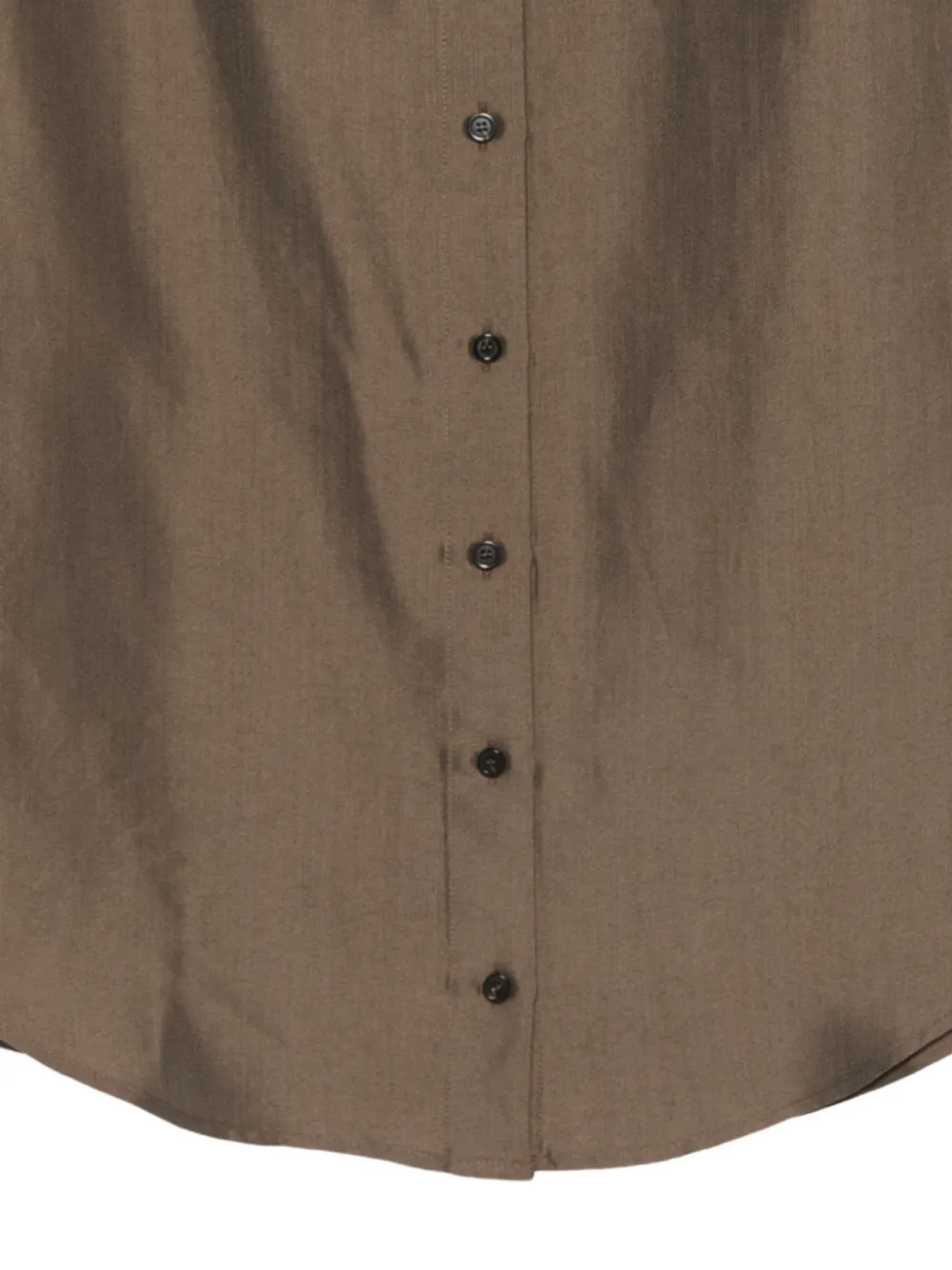 Alysi button-up curved-hem skirt Bruin