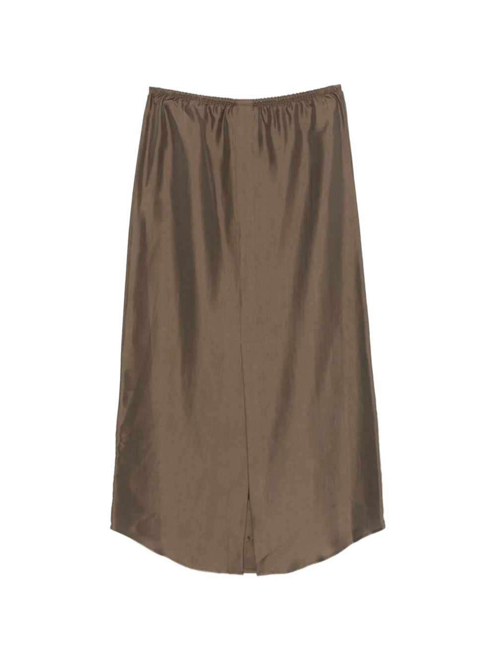 Alysi button-up curved-hem skirt Bruin