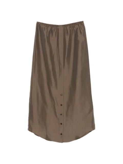 Alysi button-up curved-hem skirt
