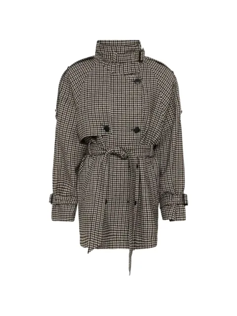 Gestuz houndstooth belted coat