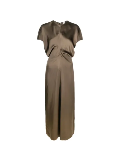 TOTEME slouch waist dress dark green