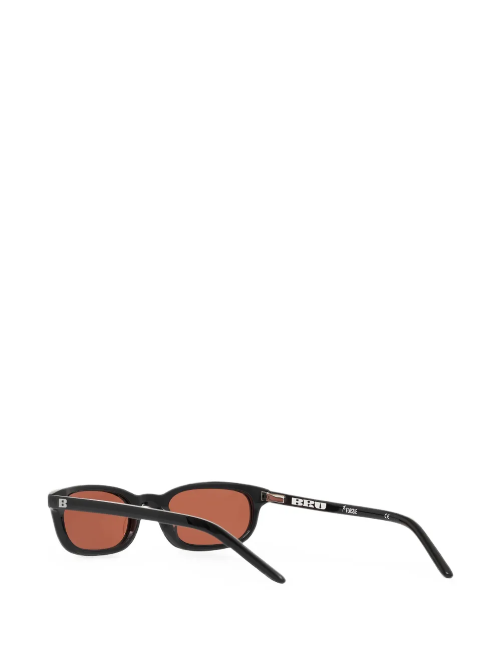 BRU eyewear Flossie zonnebril met rechthoekig montuur Zwart