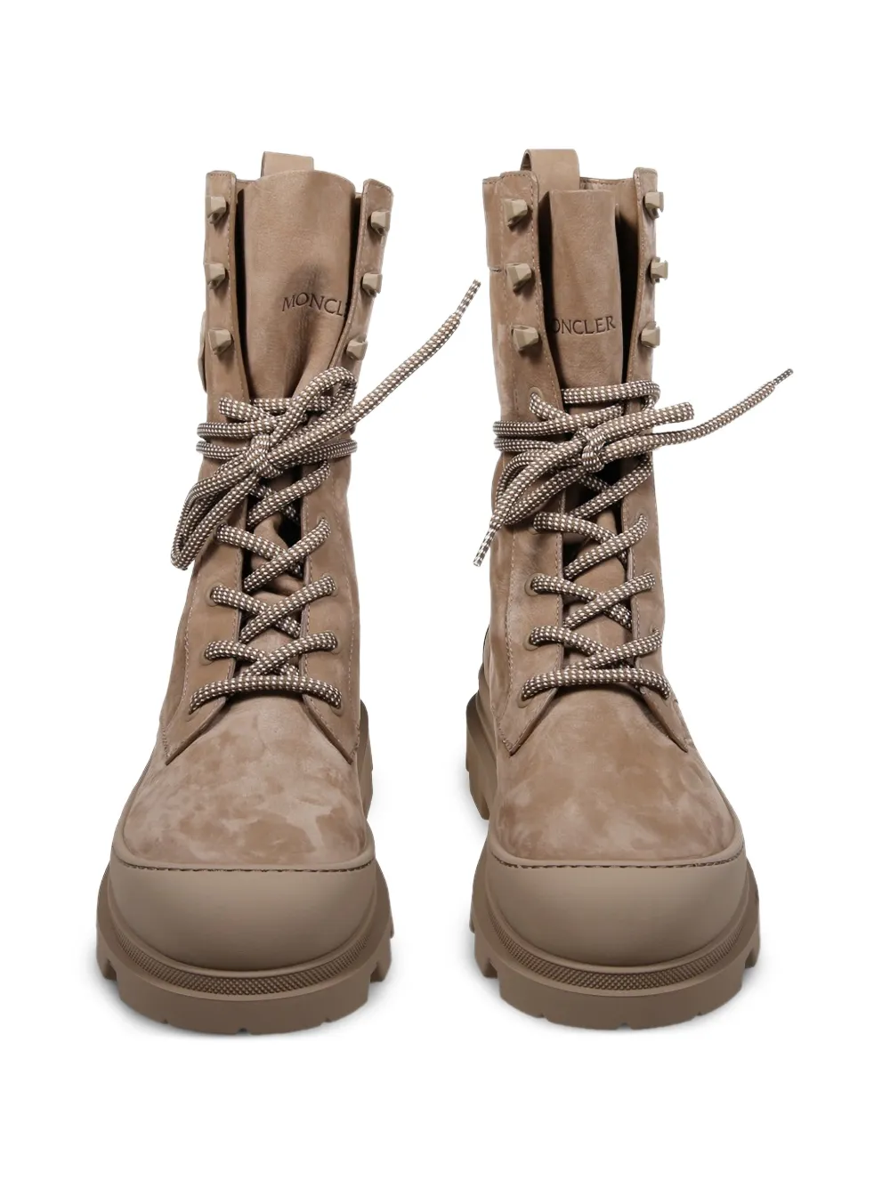 Moncler Vera lace-up logo-patch boots Groen