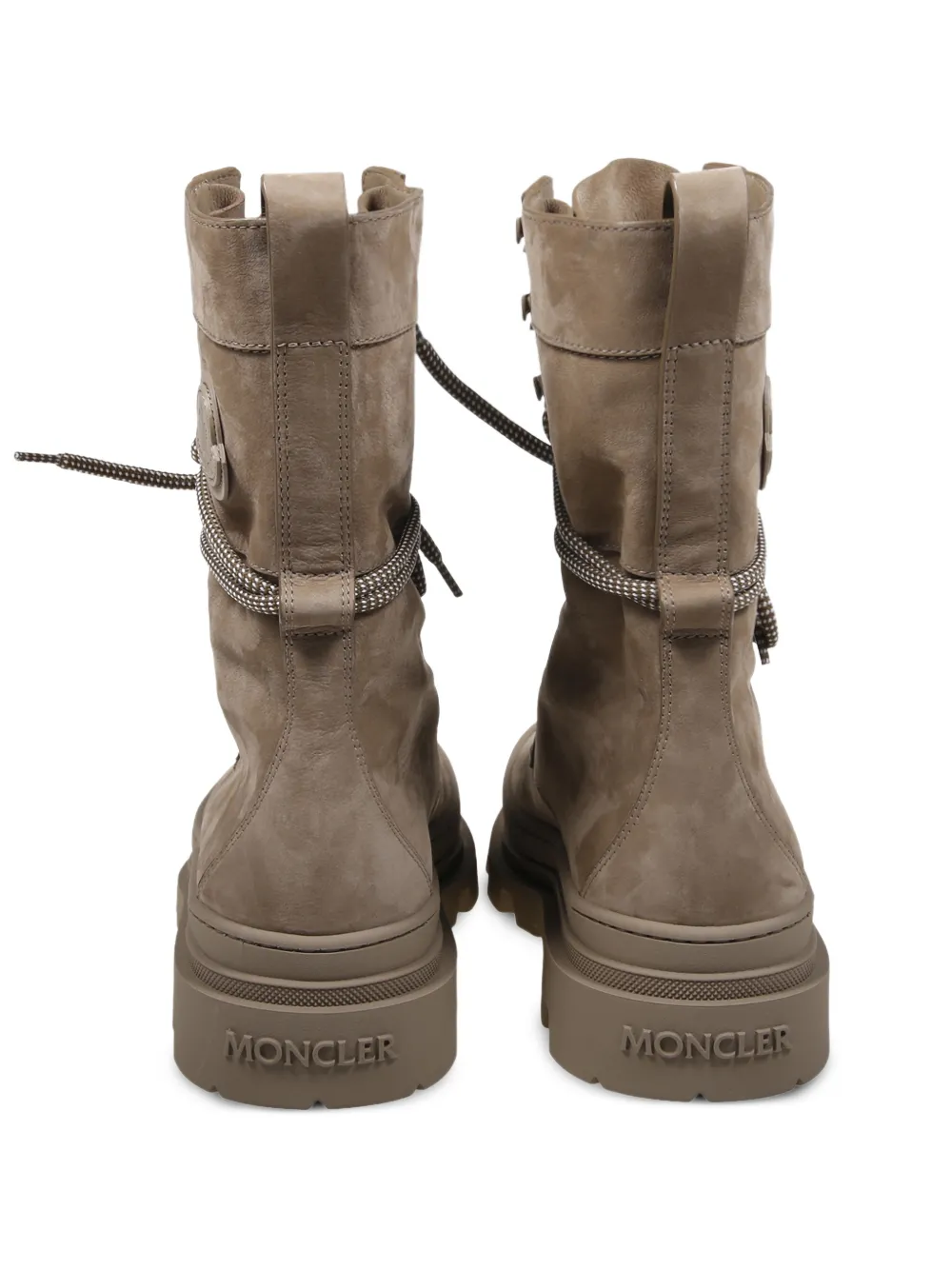 Moncler Vera lace-up logo-patch boots Groen