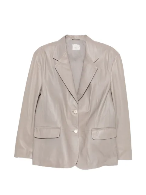 Alysi leather single-breasted jacket