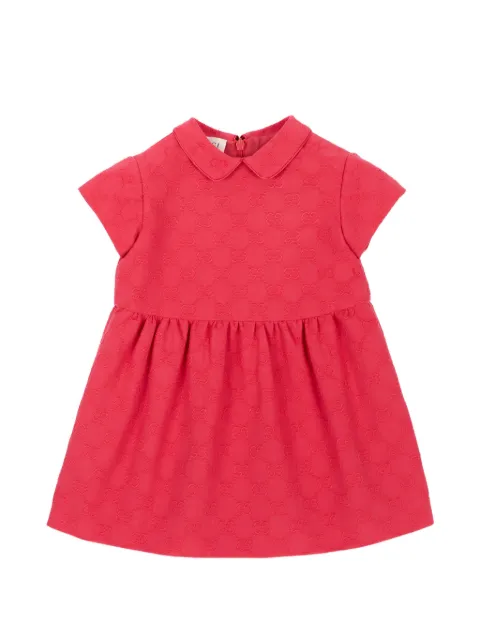 Gucci Kids robe à manches courtes et motif GG en jacquard