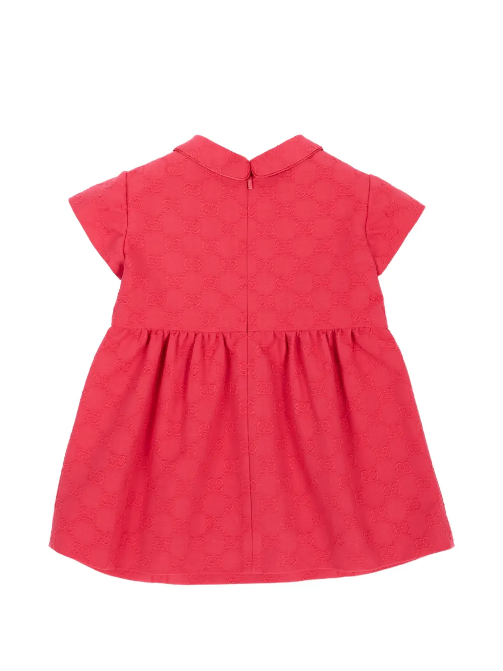 Gucci Kids Jurk met GG-jacquard en korte mouwen Roze