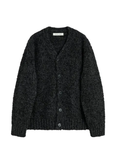 Sunflower bouclé-knit V-neck cardigan