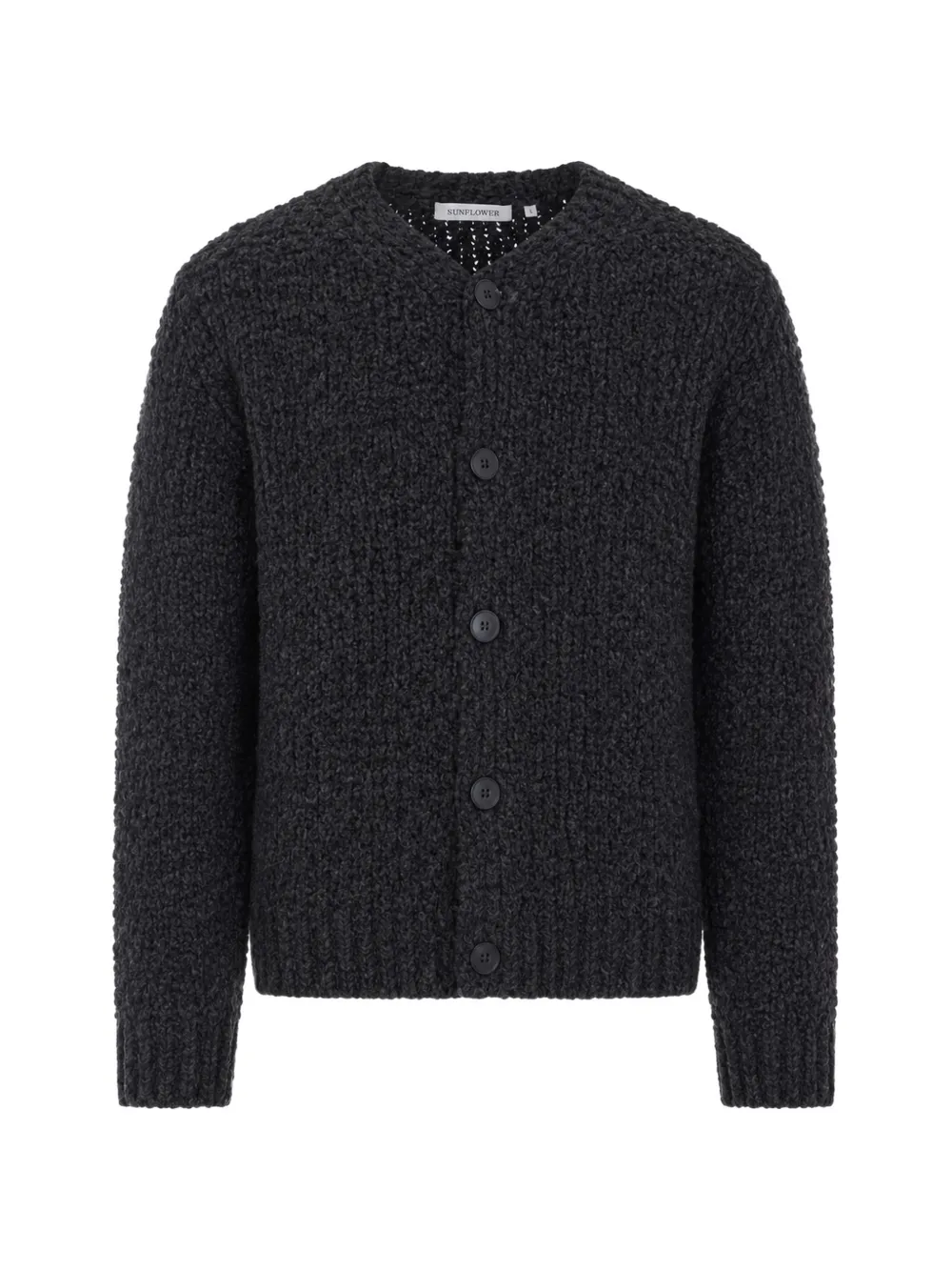 Sunflower bouclé-knit V-neck cardigan - Nero