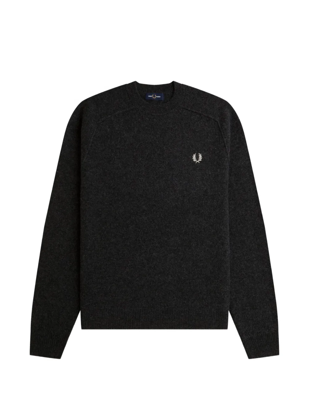 Fred Perry logo-embroidered raglan-sleeve sweater - Grigio